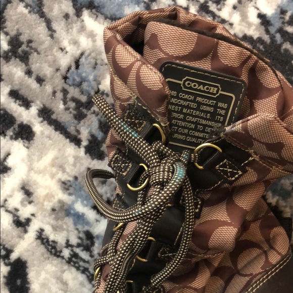 Coach Signature Brown and Khaki Shane Winter Boots - Picture 10 of 10